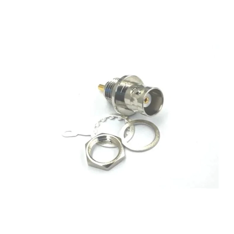 RS PRO Panel Mount BNC Coaxial Connector, Female, 50 Ω, Solder, Nickel Plated, Straight Body 218-4247