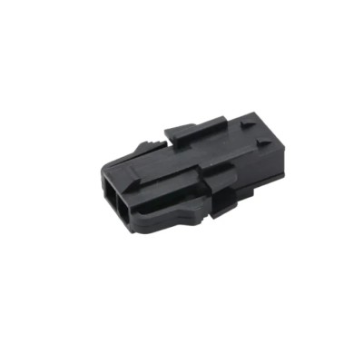 Molex 2 Way Nylon Connector Housing, Black, 4.2mm Pitch, 26mm Length, Plug Type, Mini-Fit Series 200488-2002
