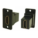 RS PRO Type A 1 Way Straight Female HDMI Connector Panel Mount, Gold Plated Contacts 218-8298