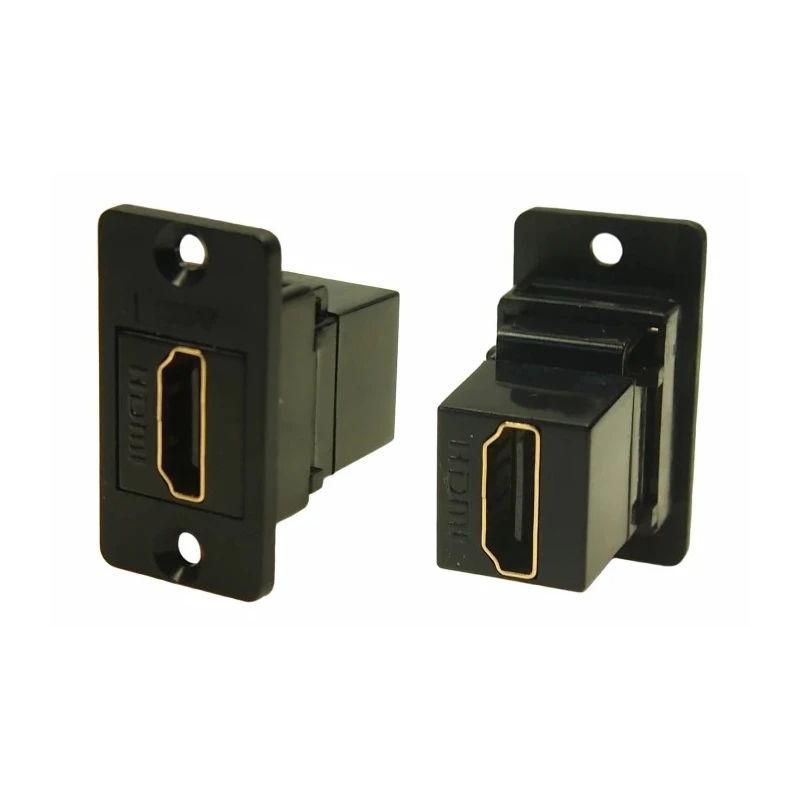 RS PRO Type A 1 Way Straight Female HDMI Connector Panel Mount, Gold Plated Contacts 218-8298