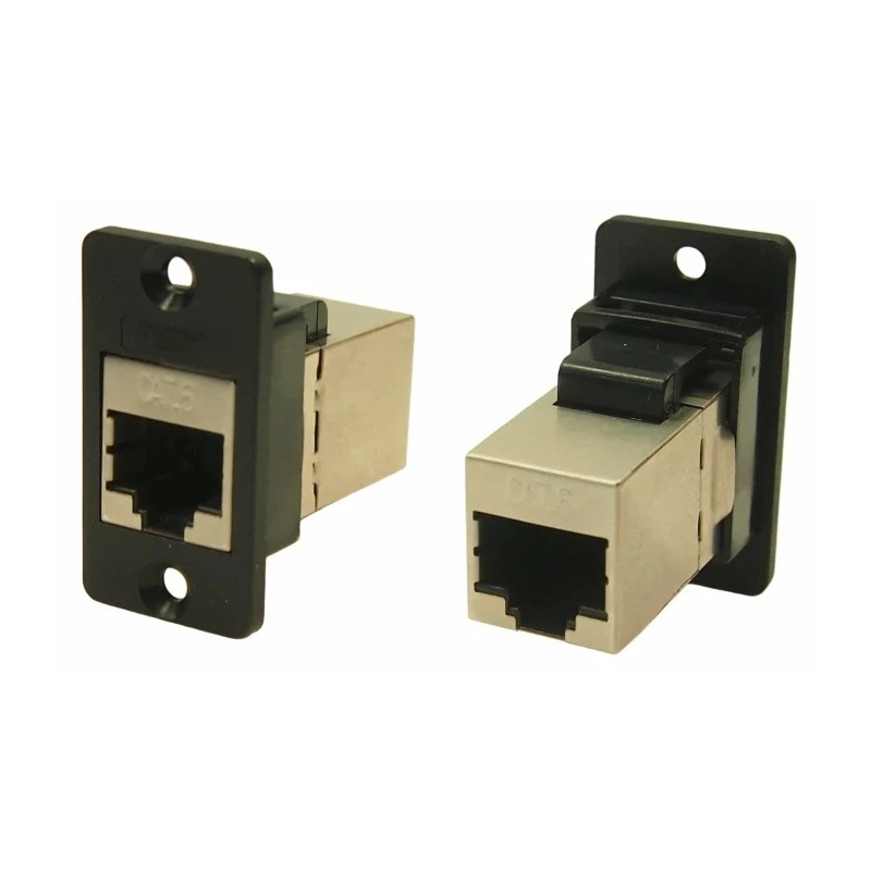 RS PRO FT Series Panel Mount RJ45 Connector Female Cat6 Shielded Rectangular 1 Port 8 Way RJ45