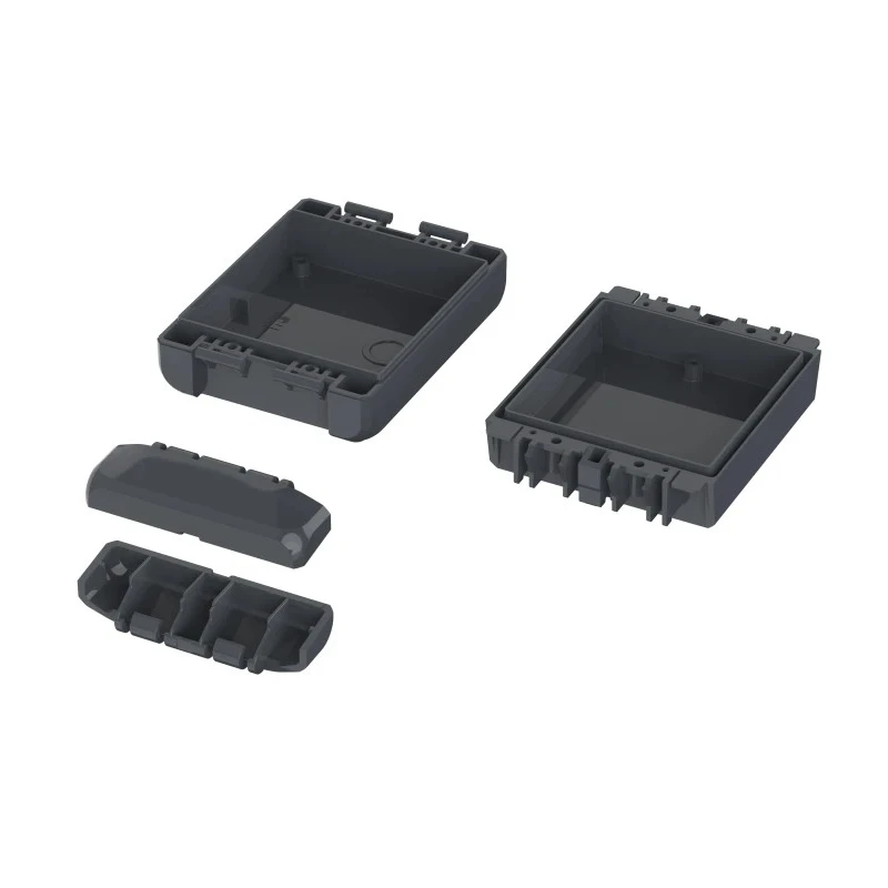 Bopla Bocube Series Flanged Polycarbonate General Purpose Enclosure, Graphite Grey, Grey Lid 96012144 B 100804 PC-V0-7024