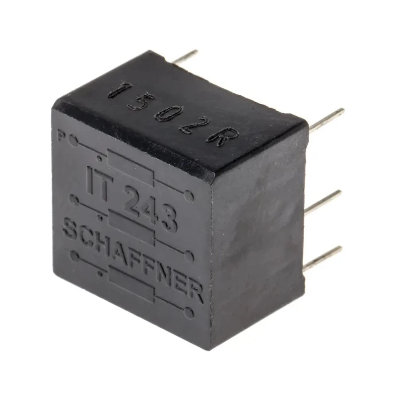 Schaffner Through Hole Pulse Transformer , 1:1:1 Turns Ratio, 2.5 mH Primary Inductance, 0.8Ω Primary Resistance, 1A IT243