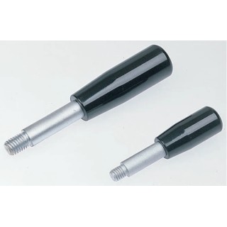 Elesa Lever Arm, M10 Male Thread, 14 mm Insert Length, Steel Shaft, Duroplast Handle, 203 mm, Black 3604