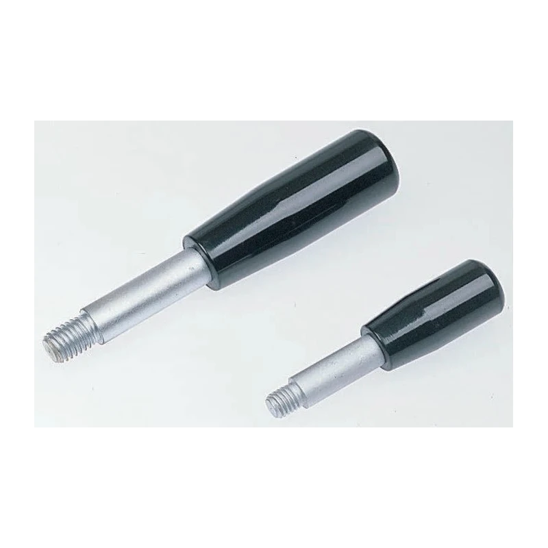 Elesa Lever Arm, M10 Male Thread, 14 mm Insert Length, Steel Shaft, Duroplast Handle, 203 mm, Black 3604