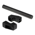 Elesa Matt Black Aluminium Arch Handle, 324 mm Length, 78 mm Height, 38 mm Width, Model 37701