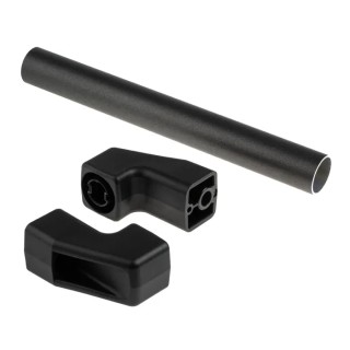 Elesa Matt Black Aluminium Arch Handle, 324 mm Length, 78 mm Height, 38 mm Width, Model 37701
