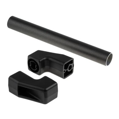 Elesa Matt Black Aluminium Arch Handle, 324 mm Length, 78 mm Height, 38 mm Width, Model 37701