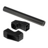 Elesa Matt Black Aluminium Arch Handle, 324 mm Length, 78 mm Height, 38 mm Width, Model 37701