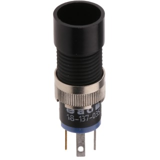 EAO Series 18 Push Button Switch 8mm Cutout SPST-NO Gold Contacts Panel Mount 18-137.035