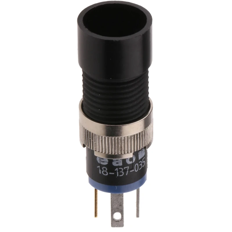EAO Series 18 Push Button Switch 8mm Cutout SPST-NO Gold Contacts Panel Mount 18-137.035