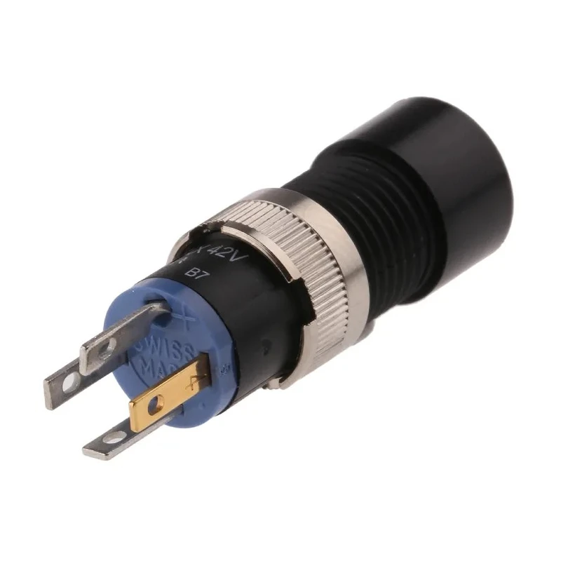 EAO Series 18 Push Button Switch 8mm Cutout SPST-NO Gold Contacts Panel Mount 18-137.035