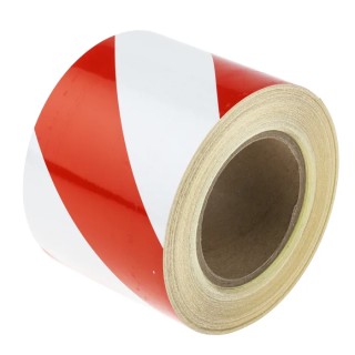 RS PRO Red White Reflective Tape Aluminium Foil 100mm x 25m 219-7904