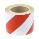 RS PRO Red White Reflective Tape Aluminium Foil 100mm x 25m 219-7904