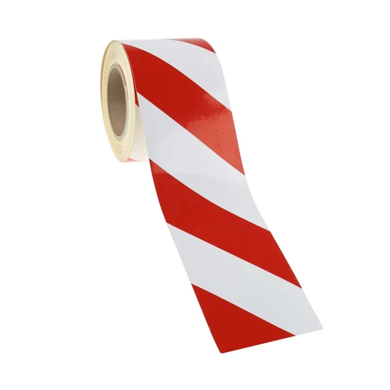 RS PRO Red White Reflective Tape Aluminium Foil 100mm x 25m 219-7904