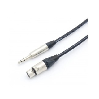 Van Damme 6.35 mm Stereo Jack to Female XLR Connector XLR Cable, Black, 5 m 101034301