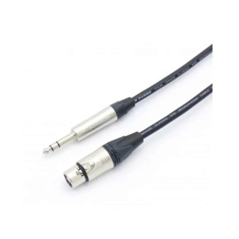 Van Damme 6.35 mm Stereo Jack to Female XLR Connector XLR Cable, Black, 5 m 101034301