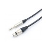 Van Damme 6.35 mm Stereo Jack to Female XLR Connector XLR Cable, Black, 5 m 101034301