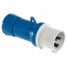 Schneider Electric Mureva Cable Mount Closure Plug 2P+PE, 16A, 200/250V, IP44, Grey, Straight,