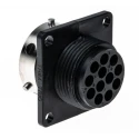 ITT Cannon Circular Connector 12 Contacts, Flange, Female, Plug, IP65, UTG Series UTG01412S