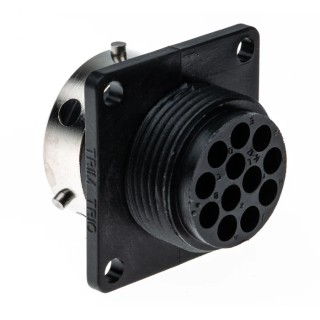 ITT Cannon Circular Connector 12 Contacts, Flange, Female, Plug, IP65, UTG Series UTG01412S