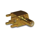 Amphenol RF PCB SMB Coaxial Connector Female, 50 Ω, Right Angle, Gold-Plated Body, Solder Termination 142146