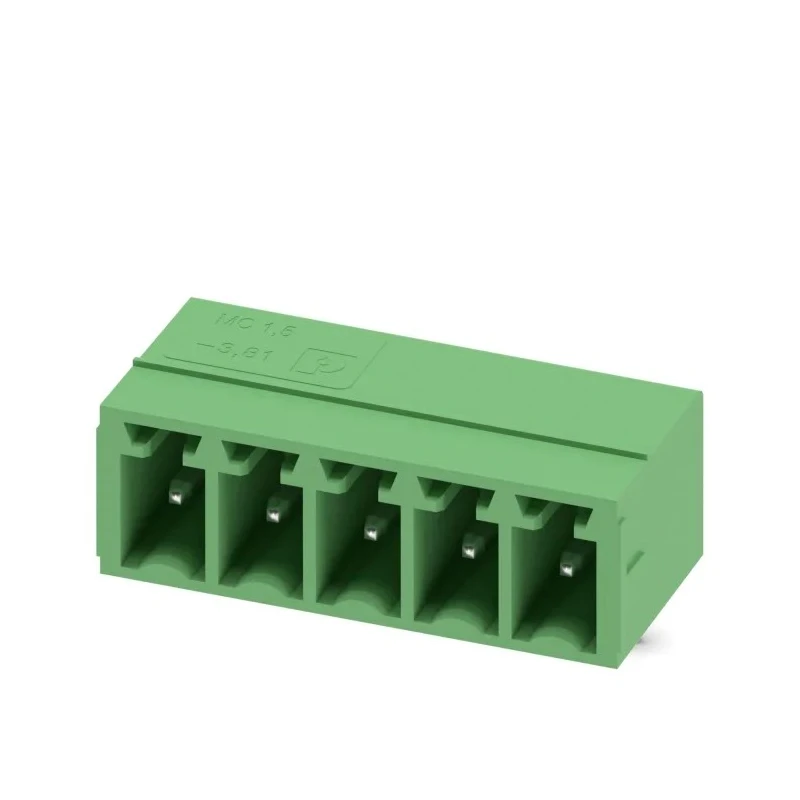 Phoenix Contact MC 1.5/5-G-3.81 Series Pluggable Terminal Block, 5-Contact, 3.81 mm Pitch, 1 Row, Male, 8A, 300V 1803303