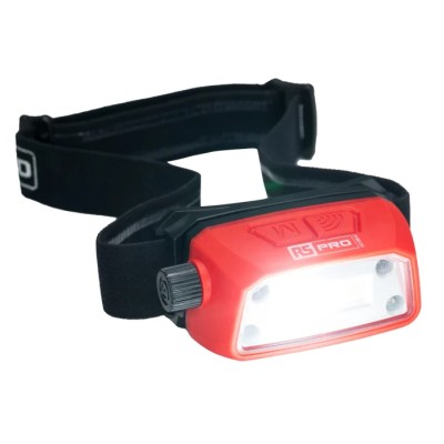 RS PRO LED Head Torch 350 lm, 40M Range, IP67, Rechargeable Lithium-Polymer, Adjustable Beam 219-8133