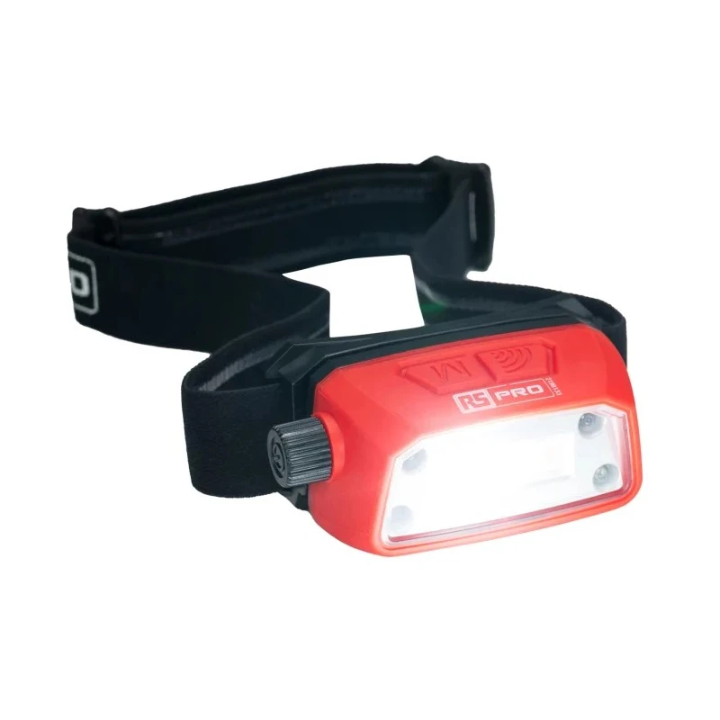 RS PRO LED Head Torch 350 lm, 40M Range, IP67, Rechargeable Lithium-Polymer, Adjustable Beam 219-8133