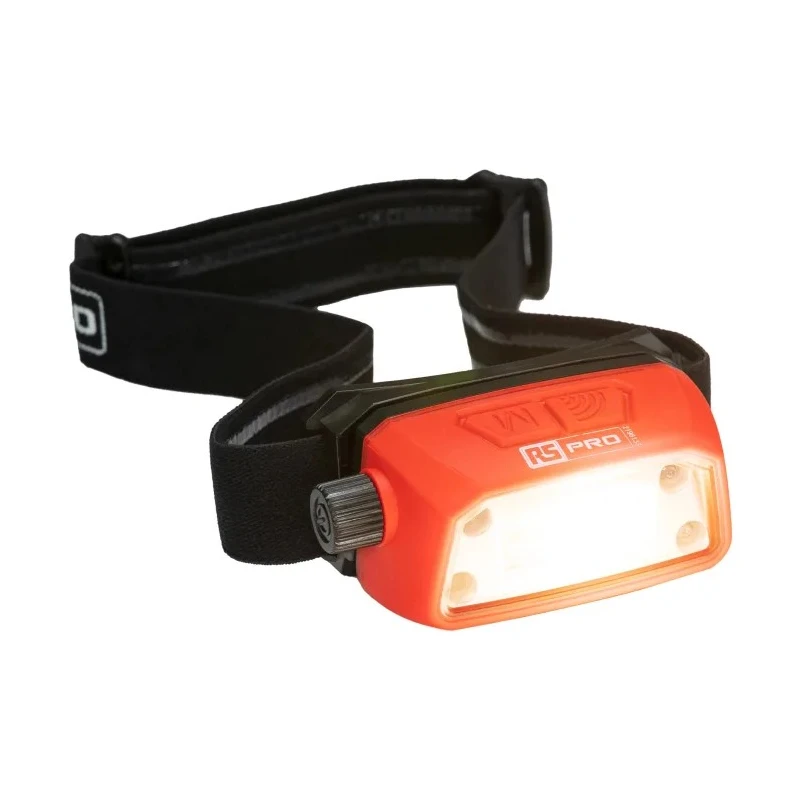 RS PRO LED Head Torch 350 lm, 40M Range, IP67, Rechargeable Lithium-Polymer, Adjustable Beam 219-8133