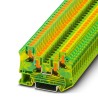 Phoenix Contact PTV Series Earth Terminal Block 0.2 - 6 mm², 1-Level, Push-in, Green Yellow, ATEX IECEx 1088736