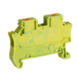 Phoenix Contact PTV Series Earth Terminal Block, Yellow/Green, 0.2–6 mm², 1-Level, Push-In, IECEx ATEX, 1088730