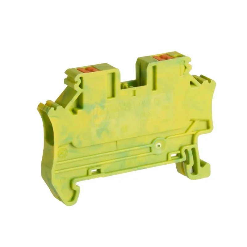 Phoenix Contact PTV Series Earth Terminal Block, Yellow/Green, 0.2–6 mm², 1-Level, Push-In, IECEx ATEX, 1088730