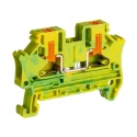 Phoenix Contact PTV Series Earth Terminal Block, Yellow/Green, 0.2–6 mm², 1-Level, Push-In, IECEx ATEX, 1088730