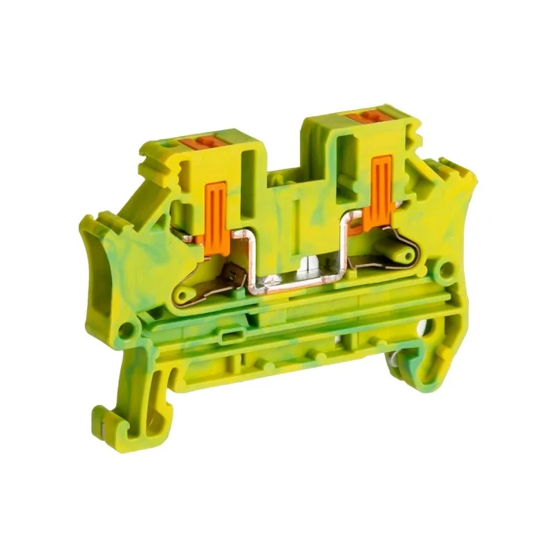Phoenix Contact PTV Series Earth Terminal Block, Yellow/Green, 0.2–6 mm², 1-Level, Push-In, IECEx ATEX, 1088730