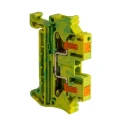 Phoenix Contact PTV Series Earth Terminal Block, Yellow/Green, 0.2–6 mm², 1-Level, Push-In, IECEx ATEX, 1088730