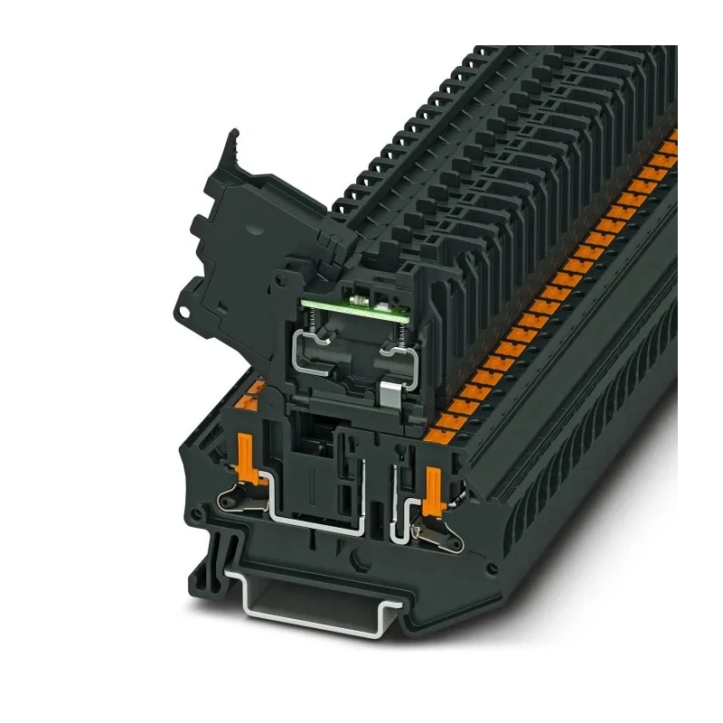 Phoenix Contact PTV Series Fuse Modular Terminal Block, Black, 0.2–6 mm², 1-Level, Push-in, 24V, 6.3A 1088743