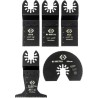 CK Multitool Blade Set, 5 Pieces, Compatible with Bosch Multi X, Dremel Multi Max, Fein, Milwaukee, Craftsman, Ridgid T0870