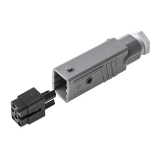 Hirschmann ST IP54 White Cable Mount 5P+PE Straight Industrial Power Connector 10A 250V 400V 