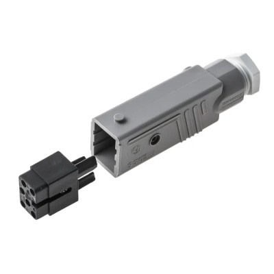 Hirschmann ST IP54 White Cable Mount 5P+PE Straight Industrial Power Connector 10A 250V 400V 