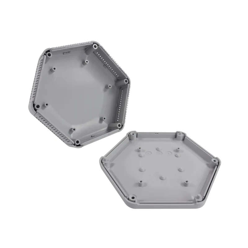 CAMDENBOSS Raspberry Pi IoT Hex Enclosure Grey ABS, IP40/IP30, UL94-V0, CBHEX1-15-GY