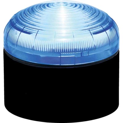 RS PRO Blue Beacon 12V AC/DC, 24V AC/DC, Flashing/Steady, LED Bulb, Polycarbonate IP66