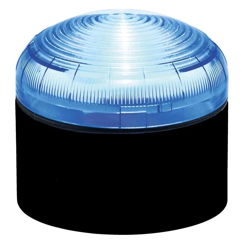 RS PRO Blue Beacon 12V AC/DC, 24V AC/DC, Flashing/Steady, LED Bulb, Polycarbonate IP66
