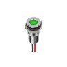 RS PRO Panel Mount LED Indicator, Green, Wire Terminal, IP67, 8 mm, 1.8V 220-8927
