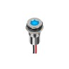 RS PRO Blue Panel Mount LED Indicator 8 mm, Wire Termination, IP67, 12V DC 220-8941