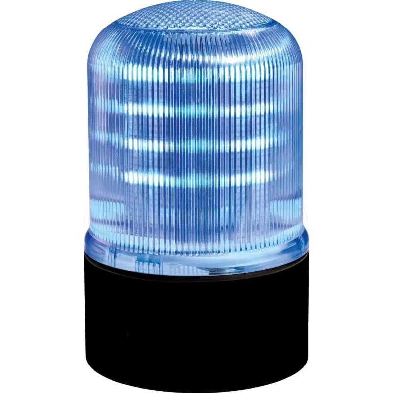RS PRO Multifunction Blue LED Beacon, Steady/Rotating/Flashing, Polycarbonate, 12V/24V AC/DC, IP66
