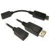 RS PRO DisplayPort to HDMI Adapter, Male DisplayPort to Female HDMI, 150mm, Black 220-6490