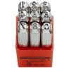 Facom Engraving Number Punch Set 8 mm, 8-Piece, Carbon Steel, Numbers 0 - 8 293A.8