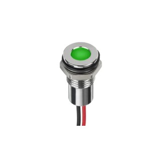 RS PRO Panel Mount LED Indicator, Multicolour (Yellow, Green, Red), 8 mm Hole, Wire Termination, IP67, 6V DC 220-8962