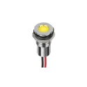 RS PRO Panel Mount LED Indicator, Multicolour (Yellow, Green, Red), 8 mm Hole, Wire Termination, IP67, 6V DC 220-8962